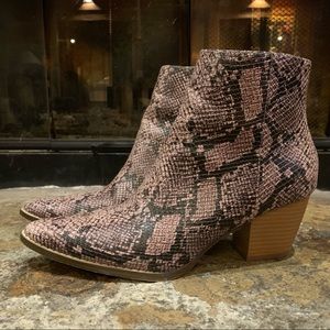 Lulu’s snakeskin booties